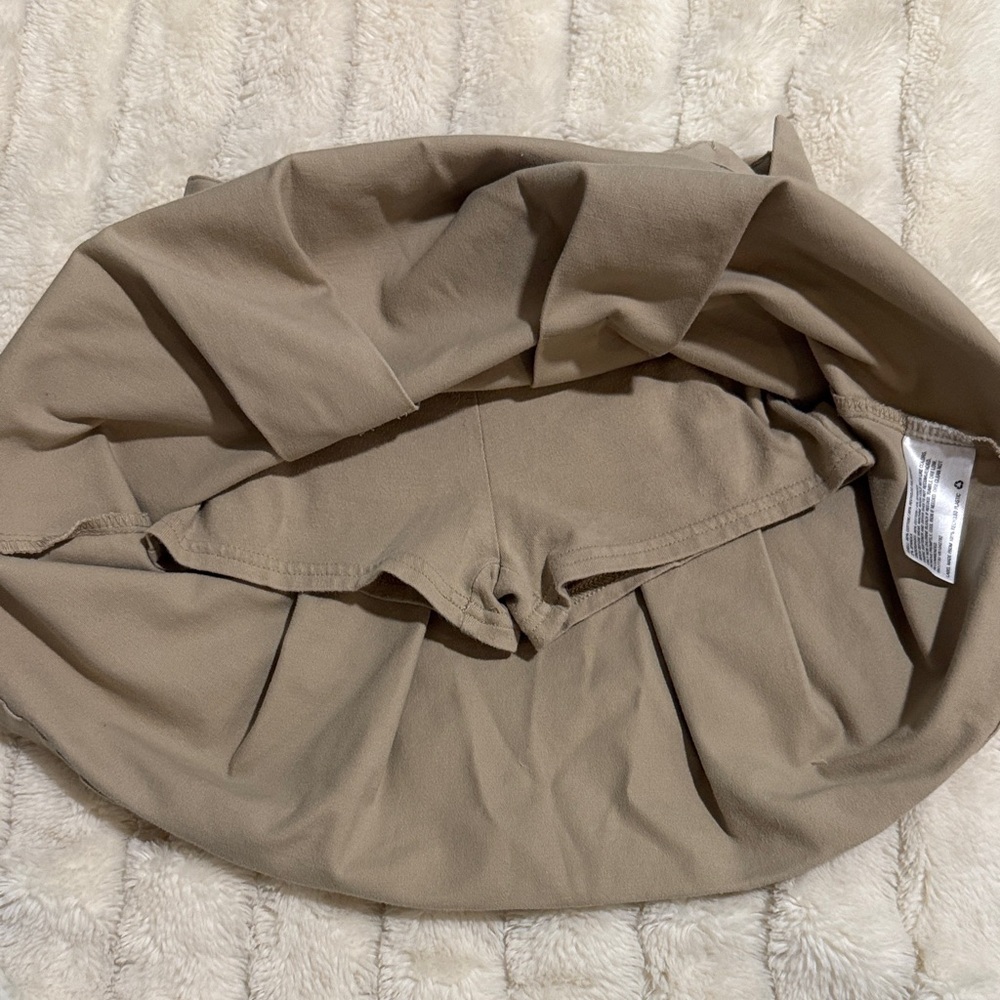 Khaki Tan Uniform Pleated Skirt 5 - Picture 3 of 6